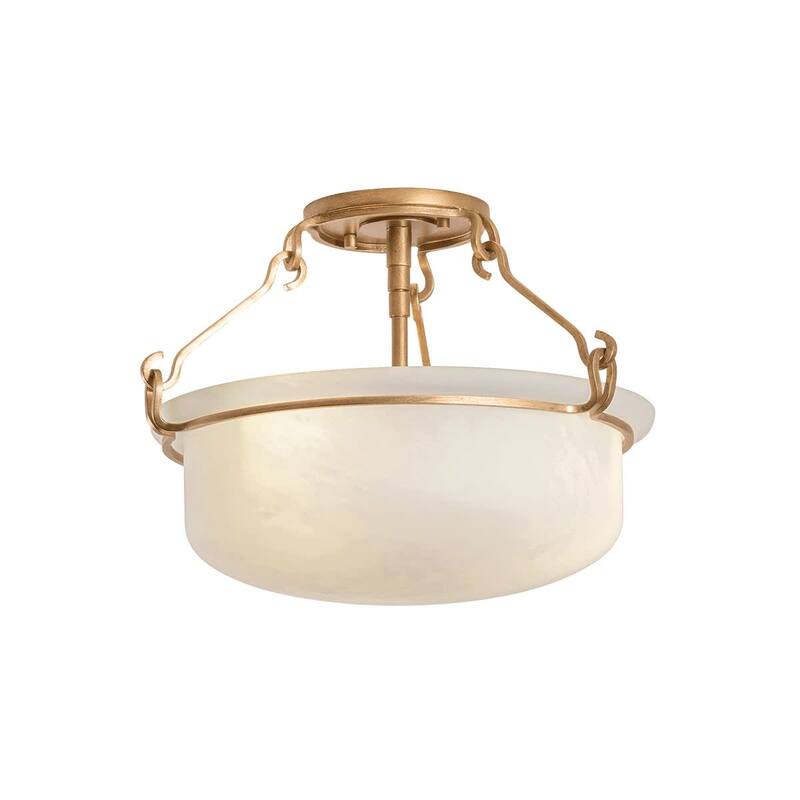 Hudson Valley Lighting 1552 Lowerre 2 Light 17" Wide Semi-Flush Bowl - Patina Gold Leaf