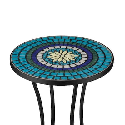 Mosaic Plant Stand - Indigo