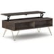 preview thumbnail 38 of 48, Moreno Mango Wood Metal Rectangle Industrial Lift Top Coffee Table