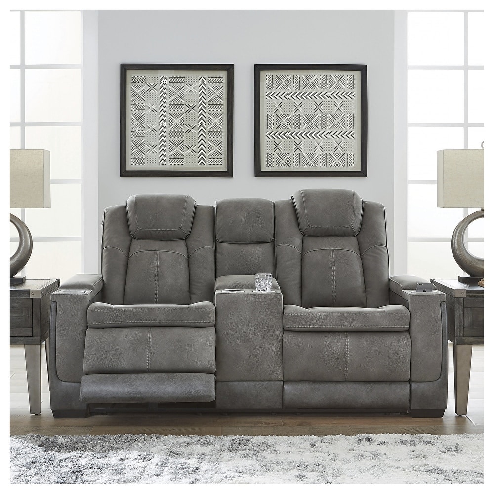 Next-Gen DuraPella Power Reclining Loveseat with Console and Adjustable Headrest - 75"W x 40"D x 43"H