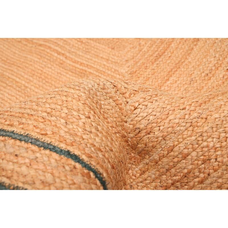 ECARPETGALLERY Braided Weave Palas Denizli Tan Jute Rug - 4'6 x 6'5