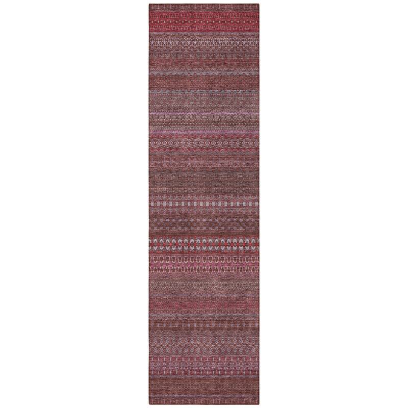 Alvaso Stripe Weather Resistant Blended Style Outdoor Rug