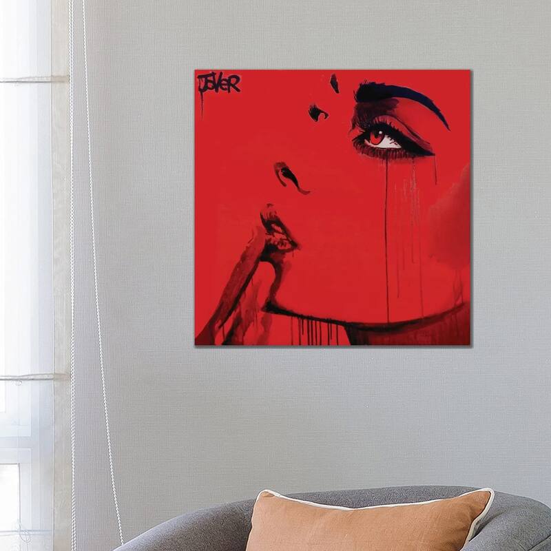 iCanvas "Never Know (red)" by Loui Jover Canvas Print - 26x26x1.5