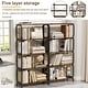preview thumbnail 13 of 18, 63'' 5-Tier Open Metal Bookshelf