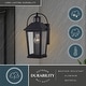 preview thumbnail 5 of 13, Lexington Aluminum Black Motion Sensor Dusk to Dawn Outdoor Wall Light Clear Glass