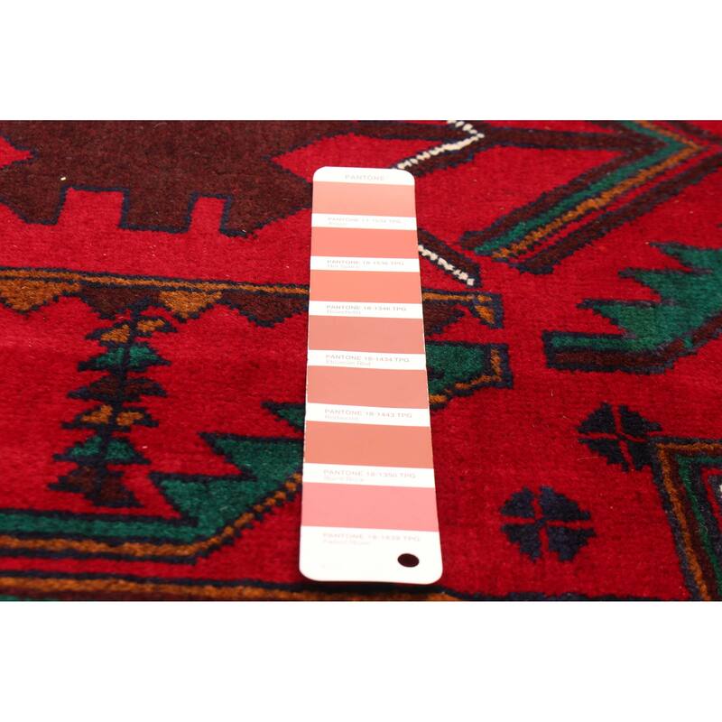 ECARPETGALLERY Hand-knotted Teimani Red Wool Rug - 3'10 x 6'7