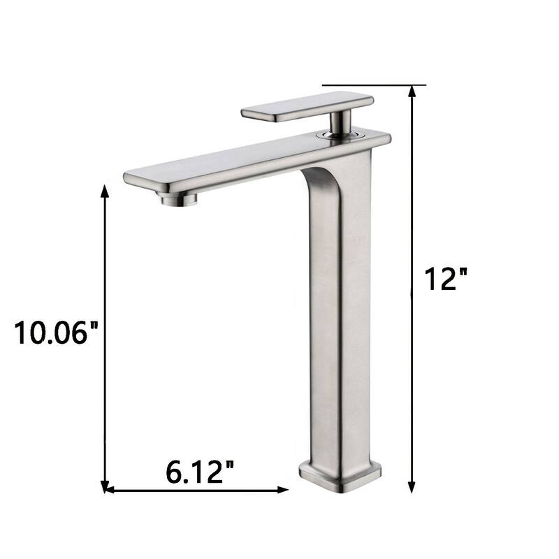 Topcraft 6/12in Single Handle Single Hole Bathroom Faucet Bathroom Vessel Faucet