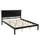 preview thumbnail 7 of 6, Classic Platform Bed Frame Wood Queen Bed with Headboard, Solid Wood Queen Size Platform Bed Frame, No Box Spring Needed