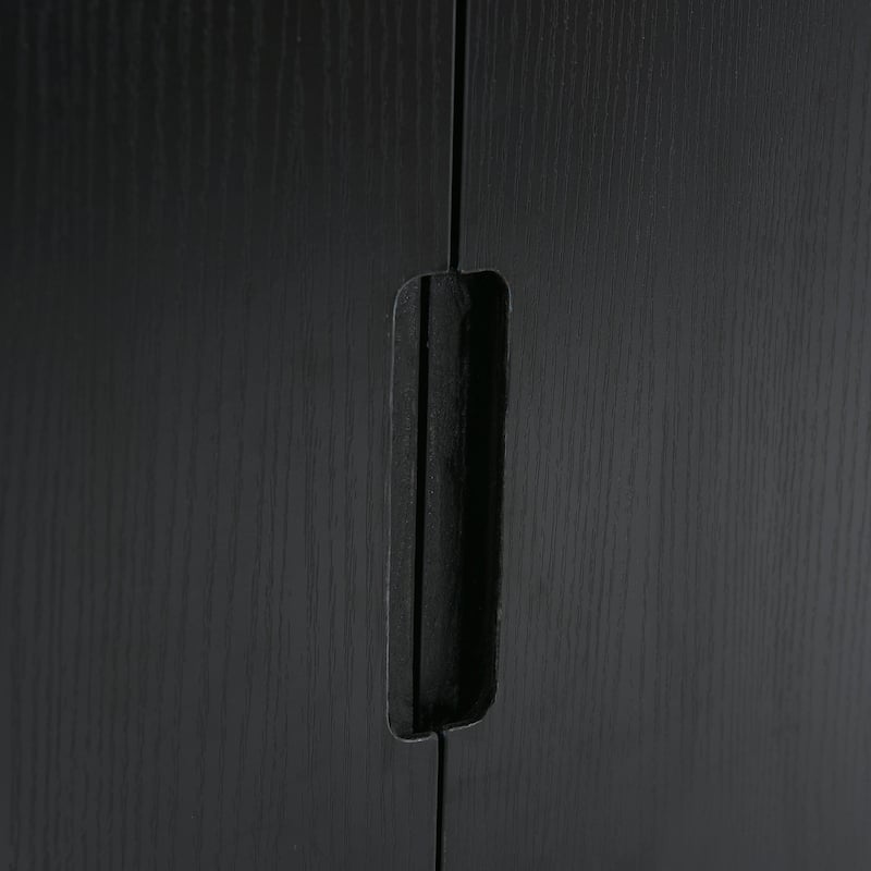 30 Inch MDF Freestanding Bathroom Vanity Set in Black with Integrated Resin Sink - 30" x 35" in.