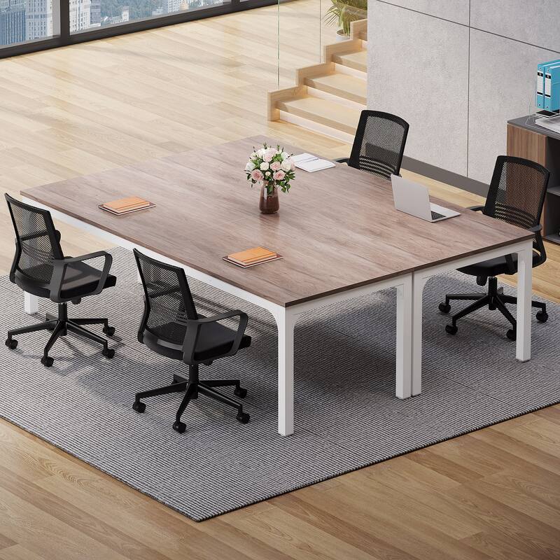 78.74" Large Rectangle Conference Table, Office Meeting/Seminar/Business Table Desk for Office Boardroom & Meeting Room