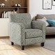 preview thumbnail 3 of 4, Transitional Ivory Chenille Upholstered 2-Piece Sectional and Paisley Chair Set by Furniture of America