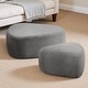 preview thumbnail 9 of 45, Oversized Triangle Cocktail Ottoman (Set of 2) Gray