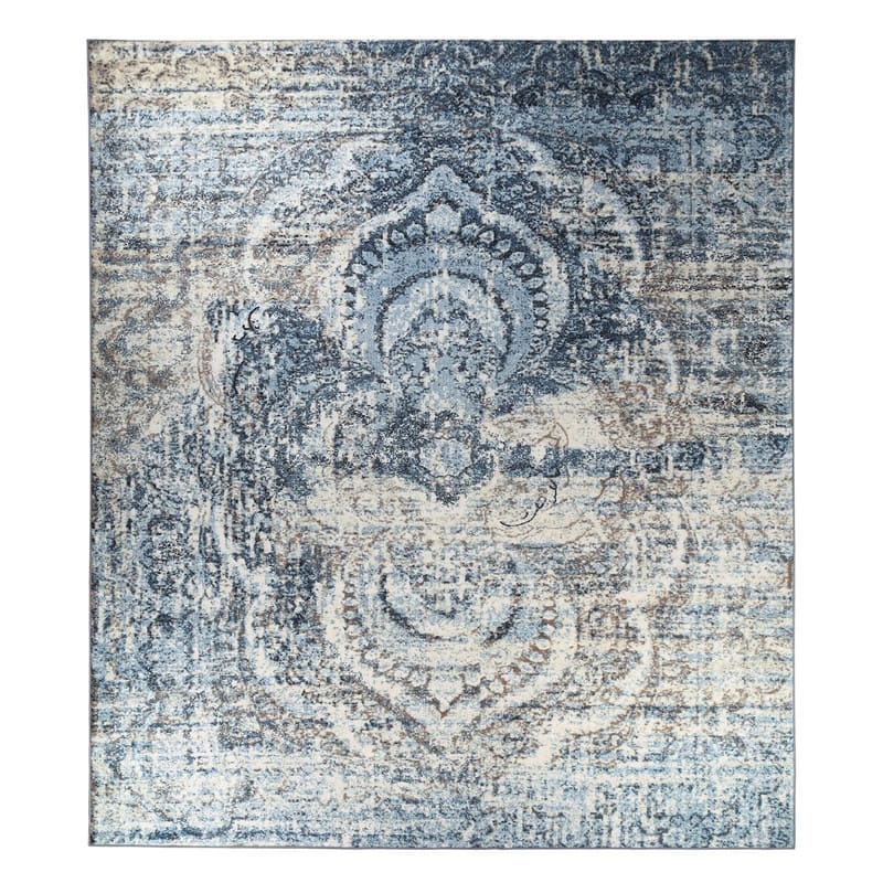 Superior Sabelle Non Slip Modern Medallion Foldable Washable Area Rug