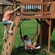 preview thumbnail 5 of 10, Backyard Discovery Sterling Point Cedar Wood Swing Set, Slide, Bridge - 20'5" x 16'9"