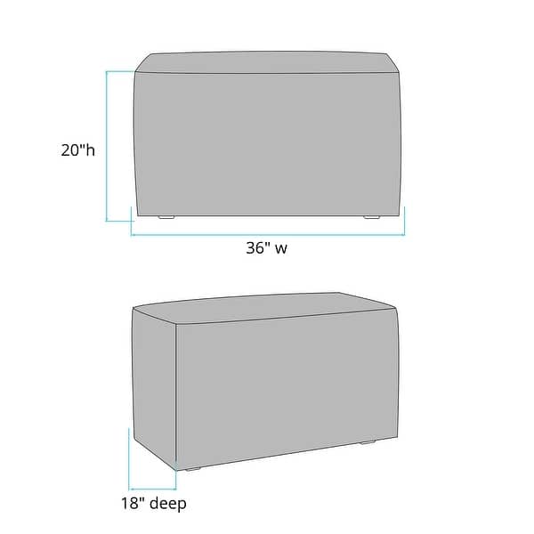dimension image slide 1 of 2, Allan Andrews Universal Bench With Slipcover, Sterling Collection