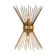 preview thumbnail 5 of 8, Modern Mid-century 2-light Starburst Wall Sconce - Brass