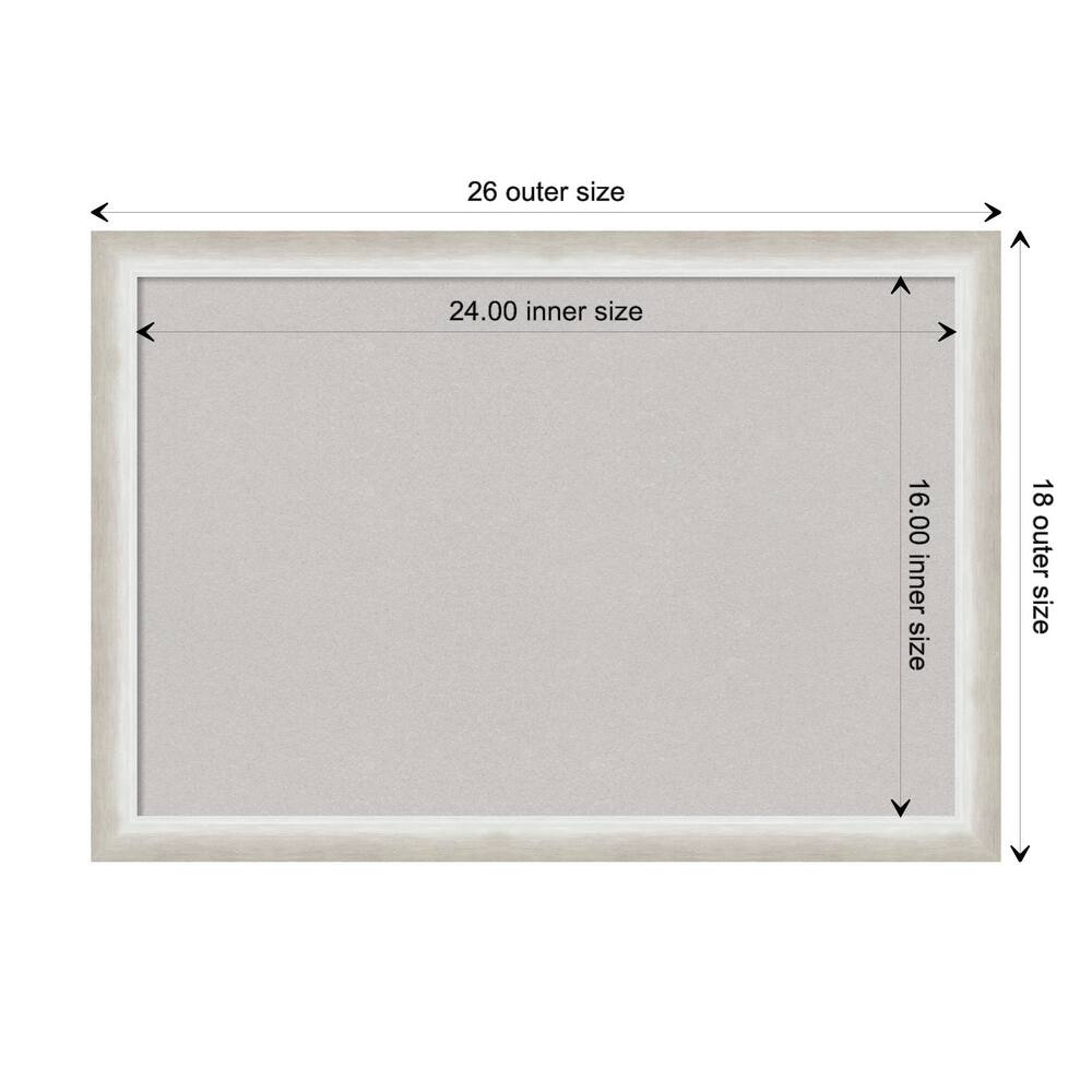 Two Tone Wood Framed Grey Corkboard Bulletin Board