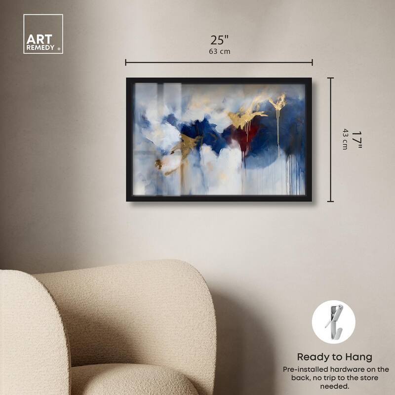 Eclipse of Gold and Blue Shadowbox by Art Remedy