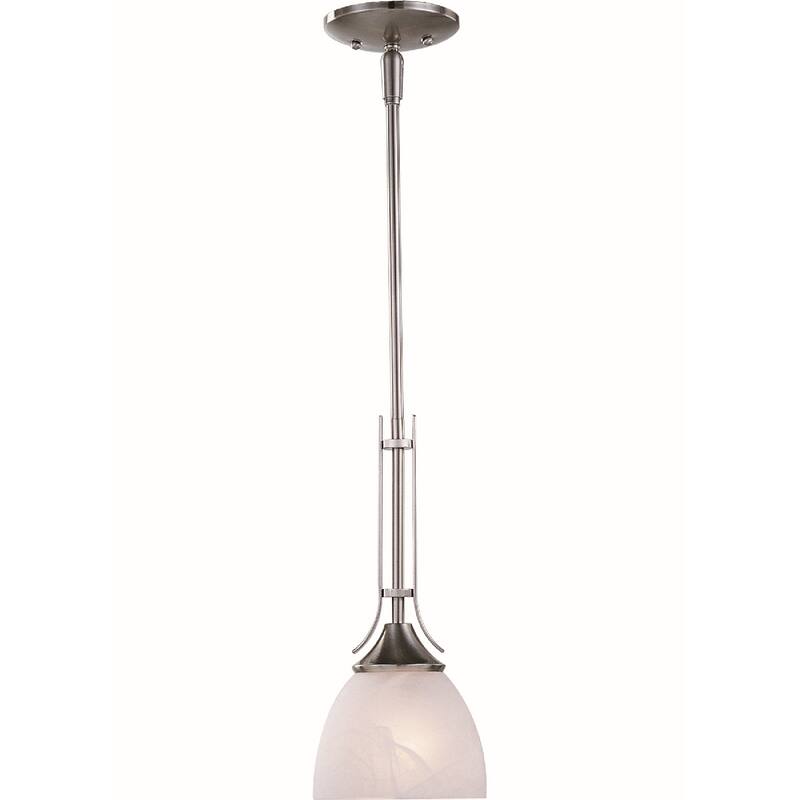 Volume Lighting Durango 1-Light Brushed Nickel Mini Pendant - Brushed Nickel