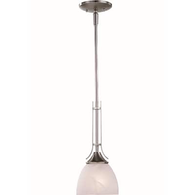 Volume Lighting Durango 1-Light Brushed Nickel Mini Pendant - Brushed Nickel