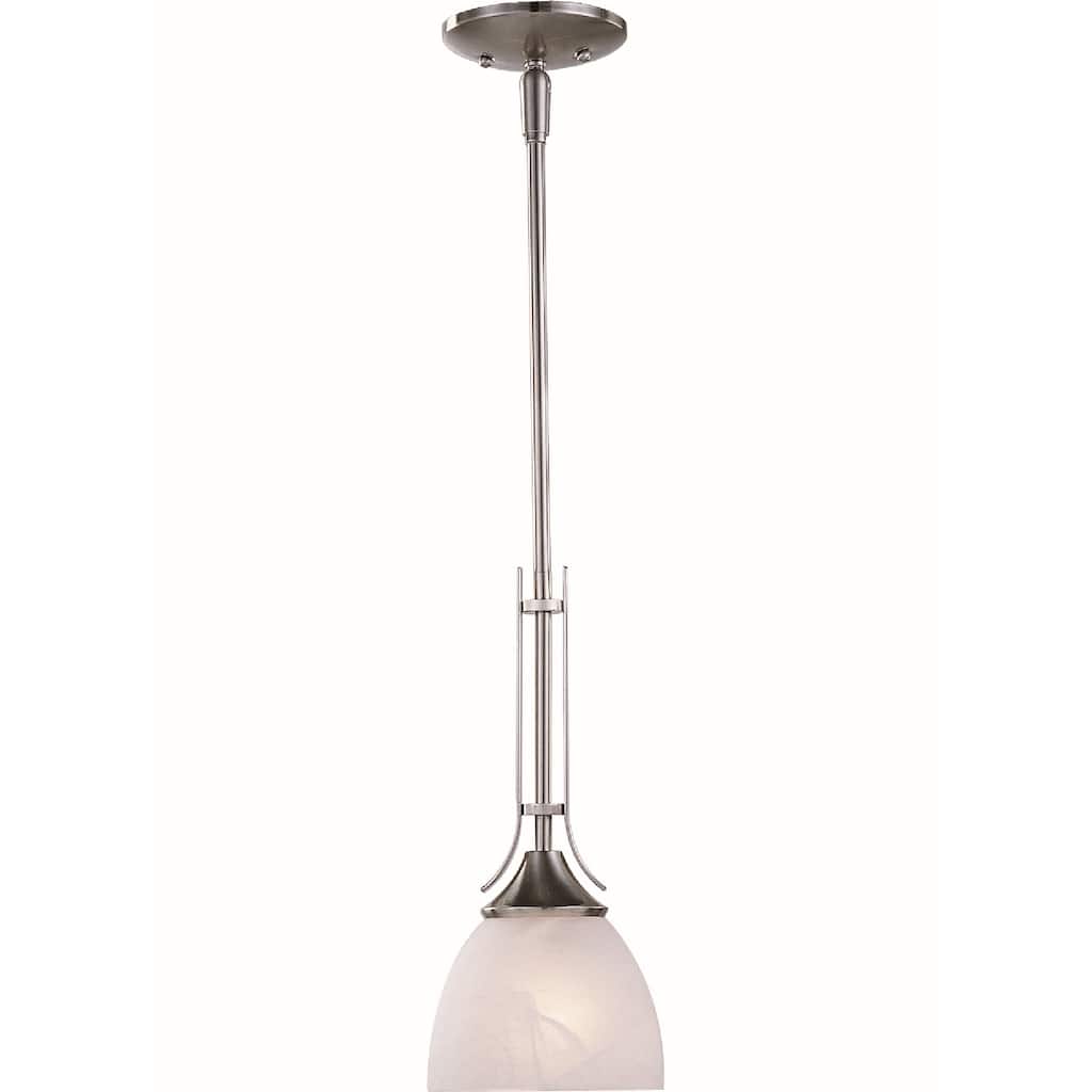 Volume Lighting Durango 1-Light Brushed Nickel Mini Pendant - Brushed Nickel