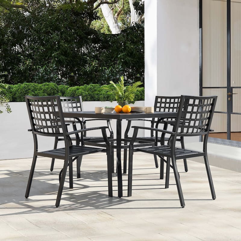 Outdoor 5-Piece Dining Set with 1.57'' Umbrella Hole