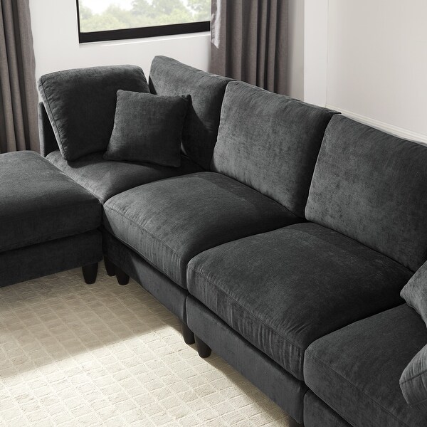 Warenne 7-Piece combination sofa chair, L-Shaped with Cushions