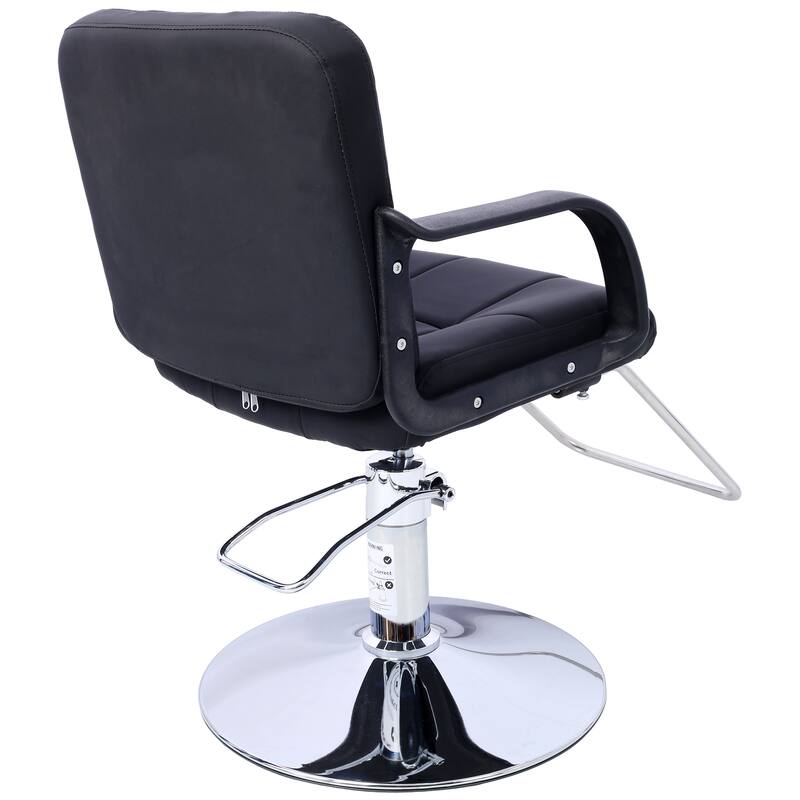 Hair Salon Chair Styling Heavy Duty Hydraulic Pump Barber Chair Beauty Shampoo Barbering Chair,with Barber Cape ,black