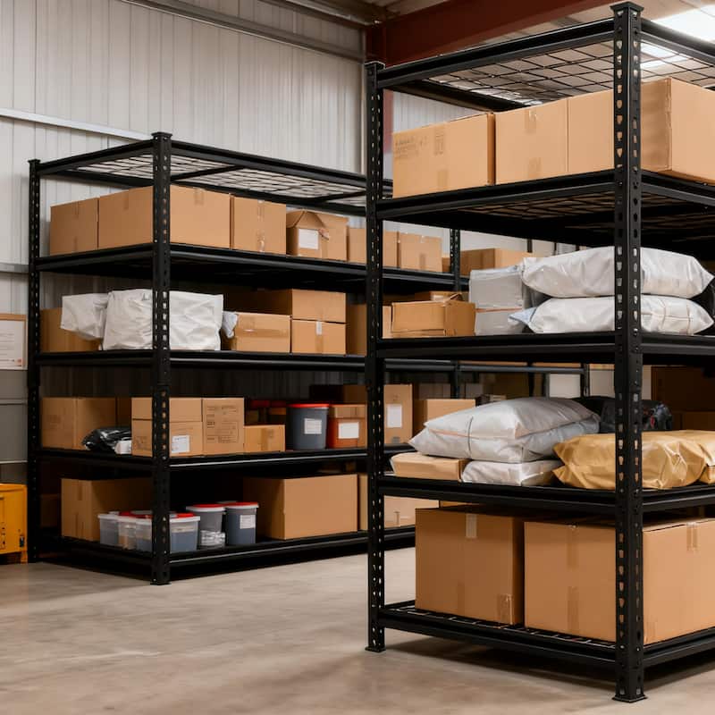 5-Tier Heavy Duty Metal Shelving Unit,48"W x 24"D x72"H,Adiustable Storage Rack,Boltless Assembly,4000 lbs Total Load Capacity