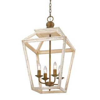 Golden Lighting Haiden 4-light Pendant in Burnished Chestnut