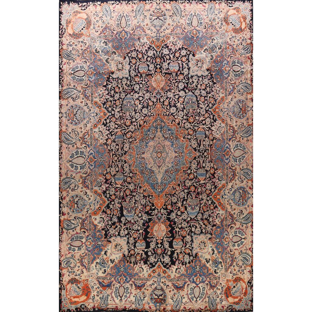 Pictorial Kashmar Persian Area Rug Wool Handmade Living Room Carpet - 10'2" x 13'2"