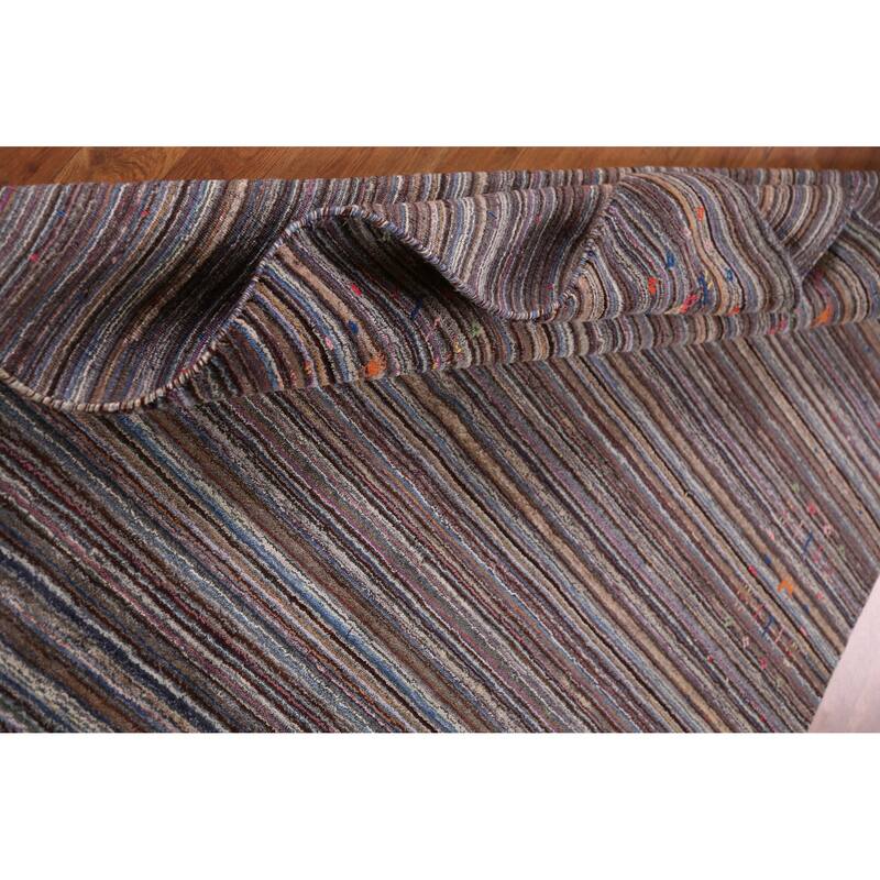 Hand Knotted Oriental 100% Wool Carpet Tribal Animal Pictorial Multi-Colored Gabbeh Area Rug - 7' 10'' X 5' 6''