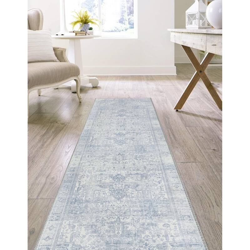 Transitional Rine Collection Area Rug - 2'x6' - Ivory