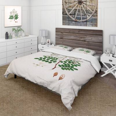Designart 'Vintage Botanicals XII' Farmhouse Duvet Cover Set