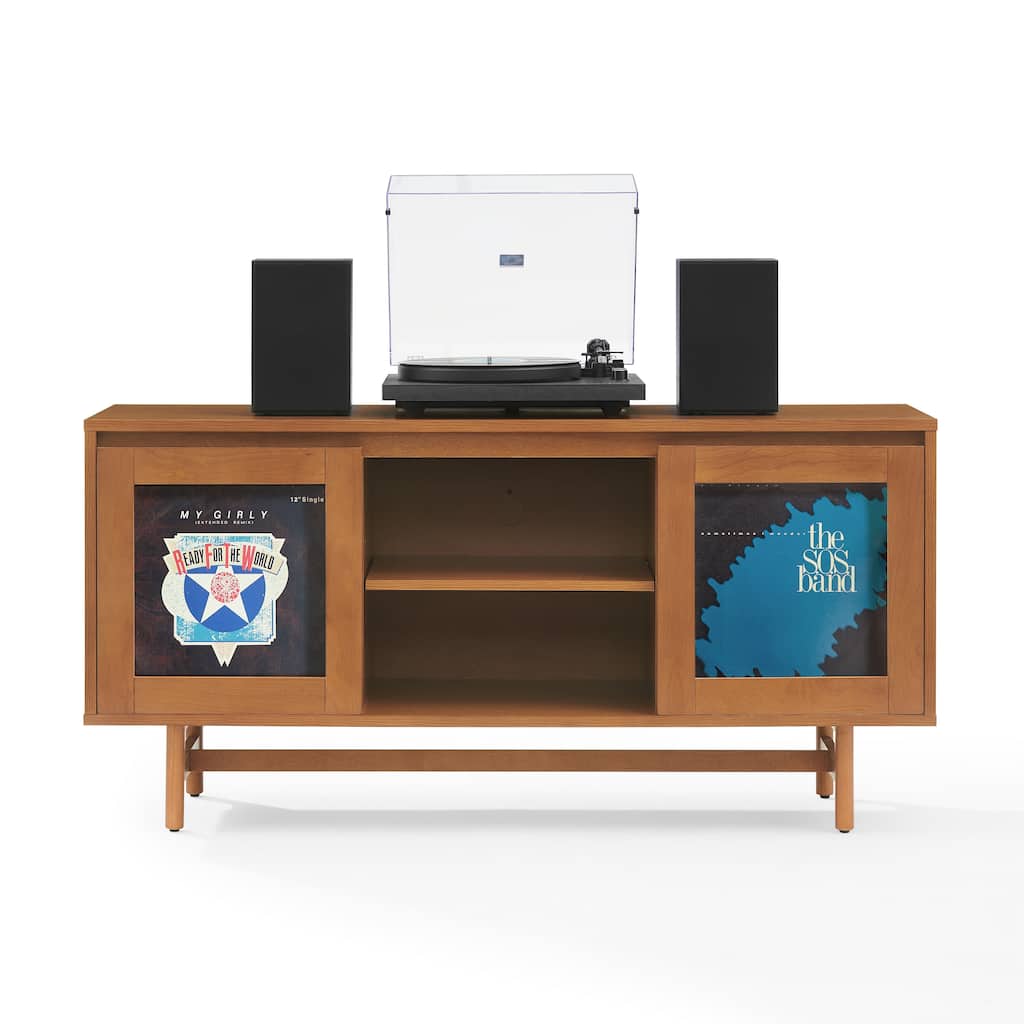 Crosley Dempsey Record Player Cabinet With Vinyl Storage