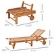 preview thumbnail 10 of 8, Outsunny Teak Outdoor Folding Chaise Lounge Chair