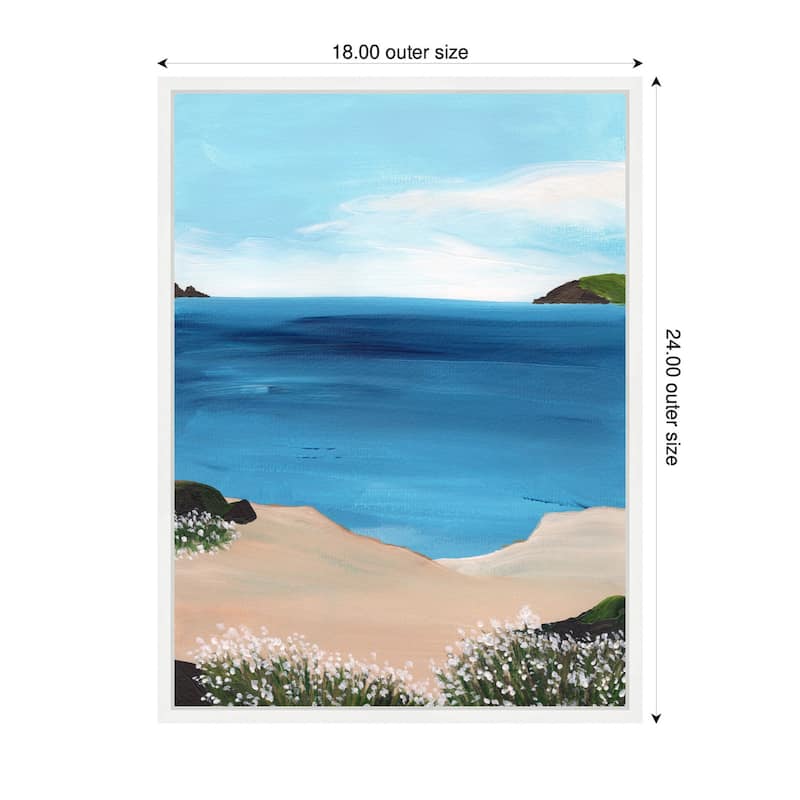Kate and Laurel Sylvie Midday at Sea Framed Canvas by Nikita Jariwala