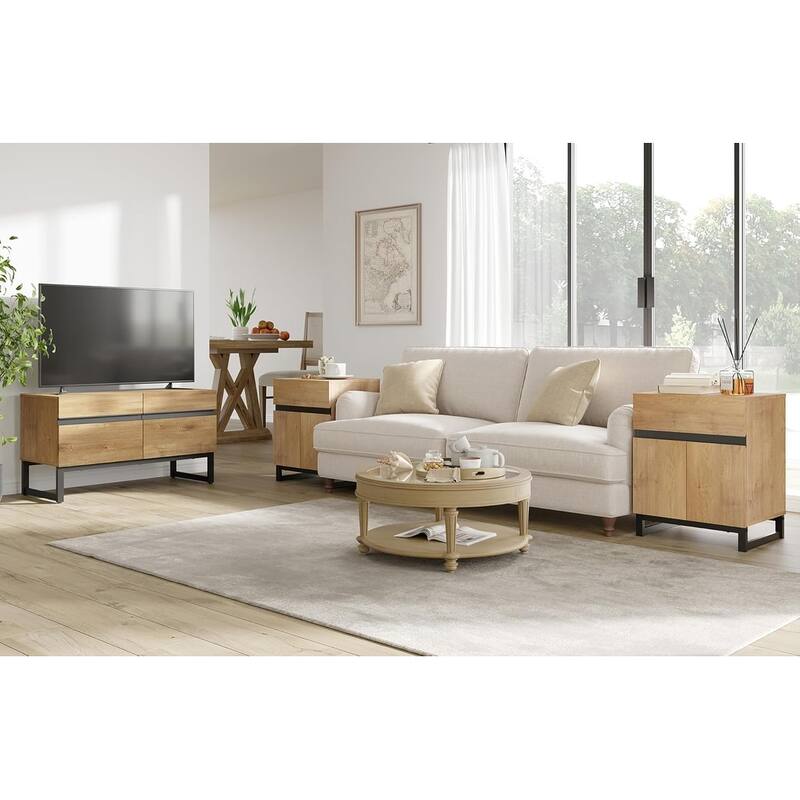 WAMPAT TV Stand and End Table Set of 3