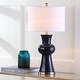 preview thumbnail 15 of 14, SAFAVIEH Lighting 30 inch Navy Lola Column Lamp (Set of 2)