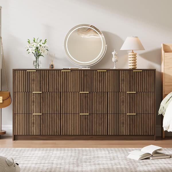 brown bedroom dresser Walnut Fluted Modern Dresser, Wide Chest of Drawers Storage Cabinet with Gold Handles for Living Room Entryway - On Sale - Bed Bath & Beyond bedside table and other color:codami-mini-dress-sequin-knt-dark-brown swatch:https://www.motelrocks.com/cdn/shop/files/CODAMI-MINI-DRESS-SEQUIN-KNT-DARK-BROWN-101249D.jpg?v=1755163299&width=100 FRAME Open-Back Sequin Knit Color:Periwinkle/Lilac