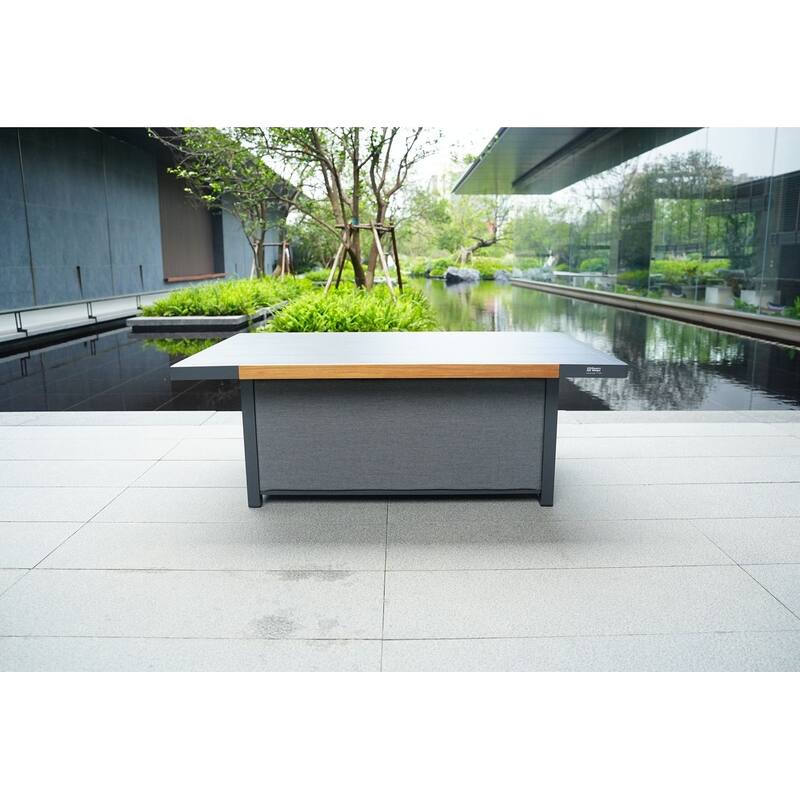 Outdoor Indoor Aluminum Patio Sofa with Coffee Table Collection ,Grey(You can choose one set or a single piece) - Coffee Table
