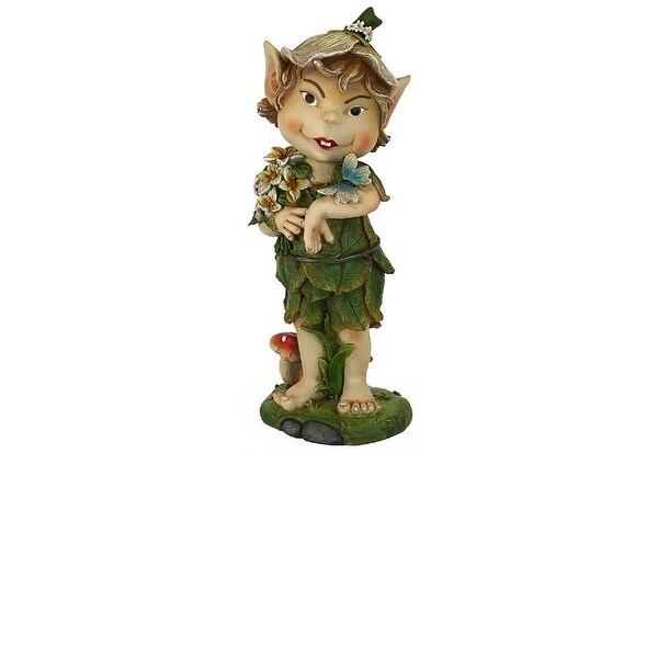 12.5" Perry the Pixie Mythical Garden Gnome Statue - N/A