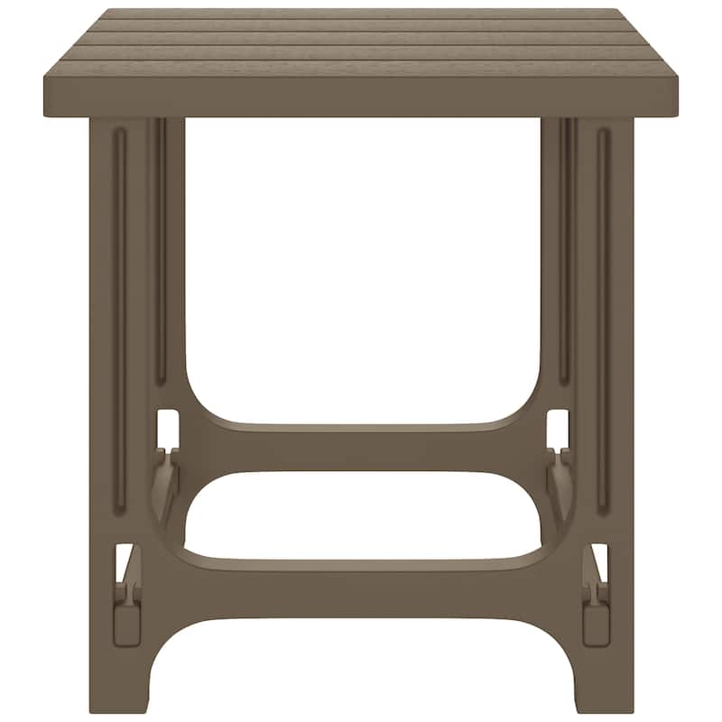 Coastline Outdoor Poly 3-Piece Set Adirondack Chair with Side Table