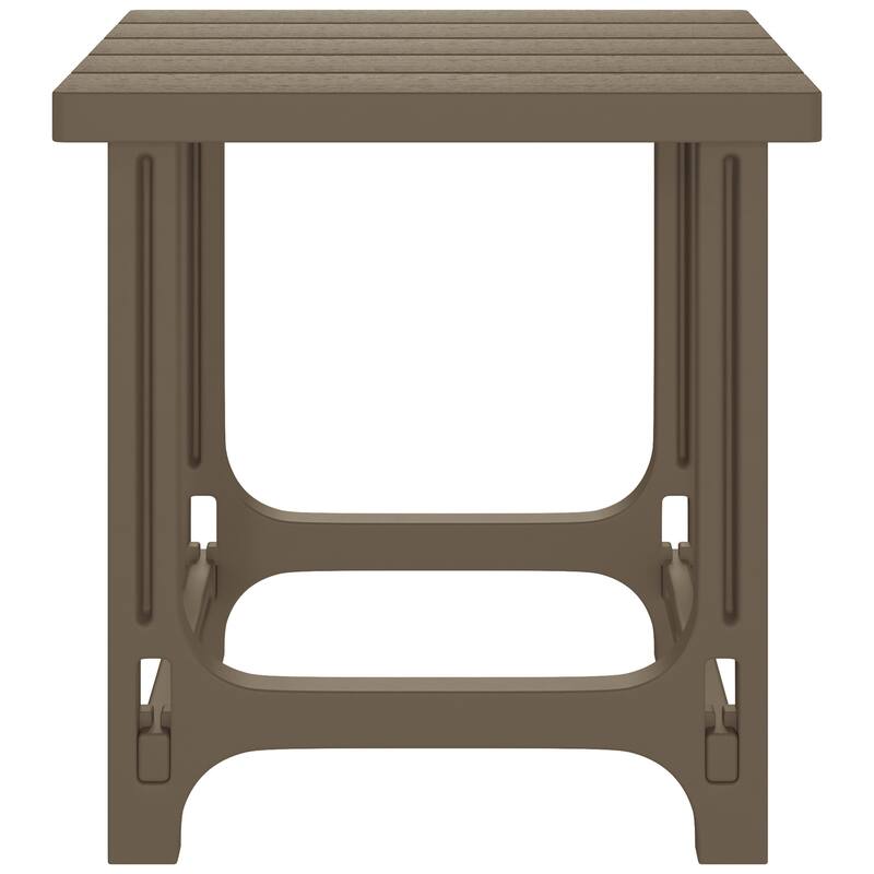 Polytrends Coastline Outdoor Poly Adirondack Chair with Side Table