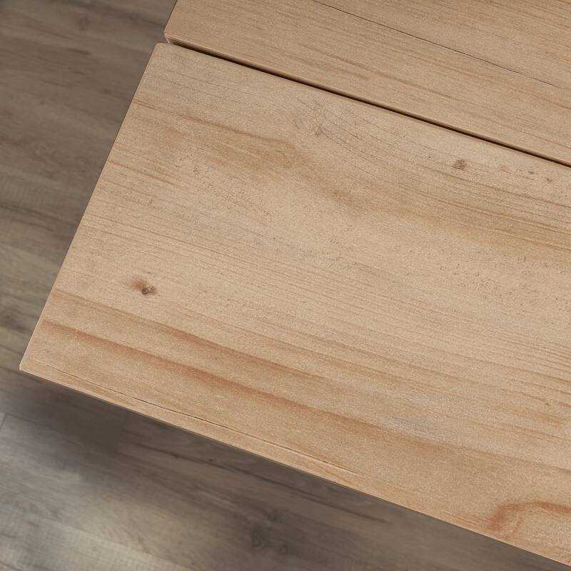 Engineered Wood Transitional Craft Station with Adjustable and Fixed Shelves, Brown - 23.47" W × 22.36" D × 35.98" H