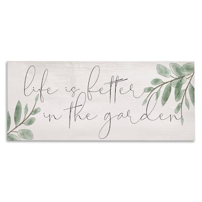 Stupell Life Is Better in Garden Canvas Wall Art Design By Lil' Rue