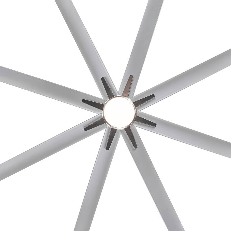 72 in. Integrated LED Indoor Brushed Nickel Smart Ceiling Fan with Remote and APP Control - 72 INCHES