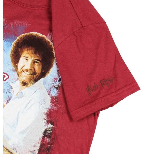Shop Bob Ross Juniors The Happy Painter Maroon Graphic T Shirt