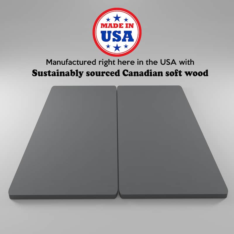 ONETAN, 1.5-Inch Split Bunkie Board for Mattress/Bed Support - Fully Assembled, Improved Comfort and Support, Gray