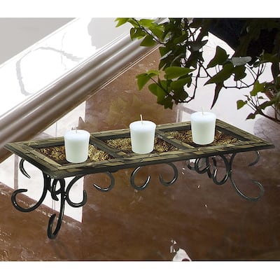 Springdale 3.75 H Boa 2-Piece Mosaic Art Glass Candle Holder